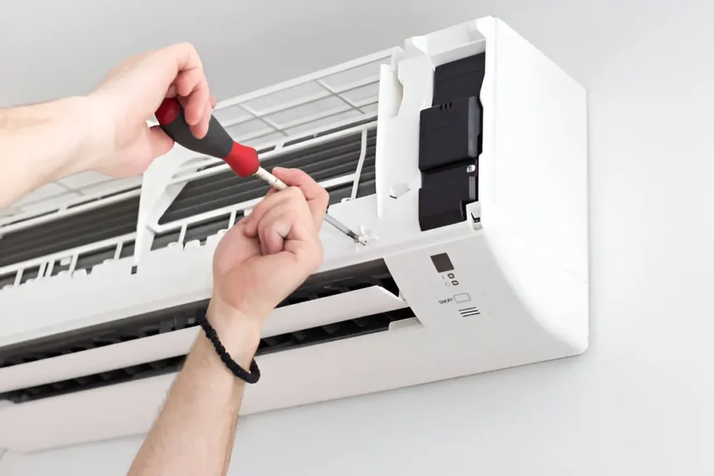 Skilled Air Conditioning Contractor in Killarney conducting HVAC maintenance