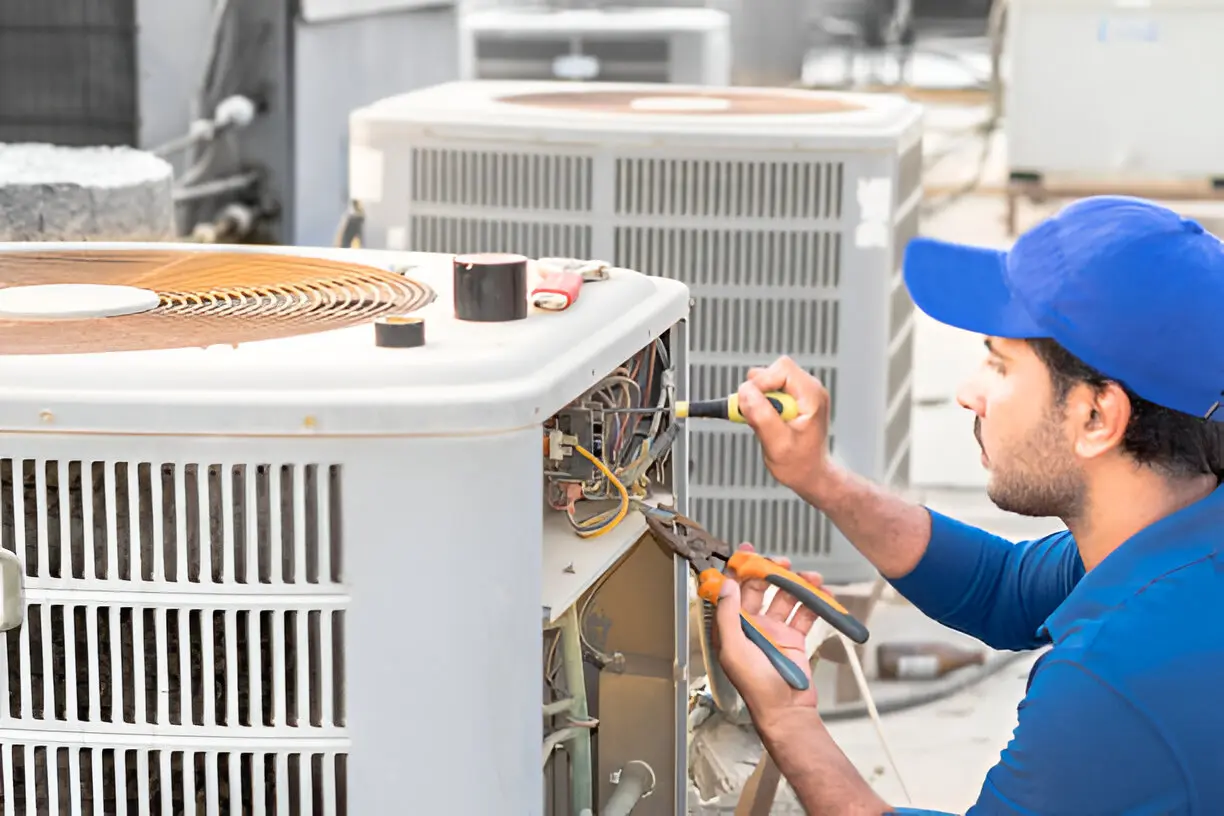 Experienced Air Conditioning Contractor in Groveland performing maintenance